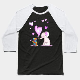 Autism Elephant Love Needs No Words Cute Baseball T-Shirt